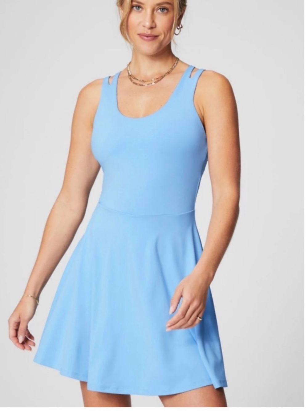 Fabletics Boost Performance Classic Dress Bali Blue Tennis Pickleball NWT XXL/1X